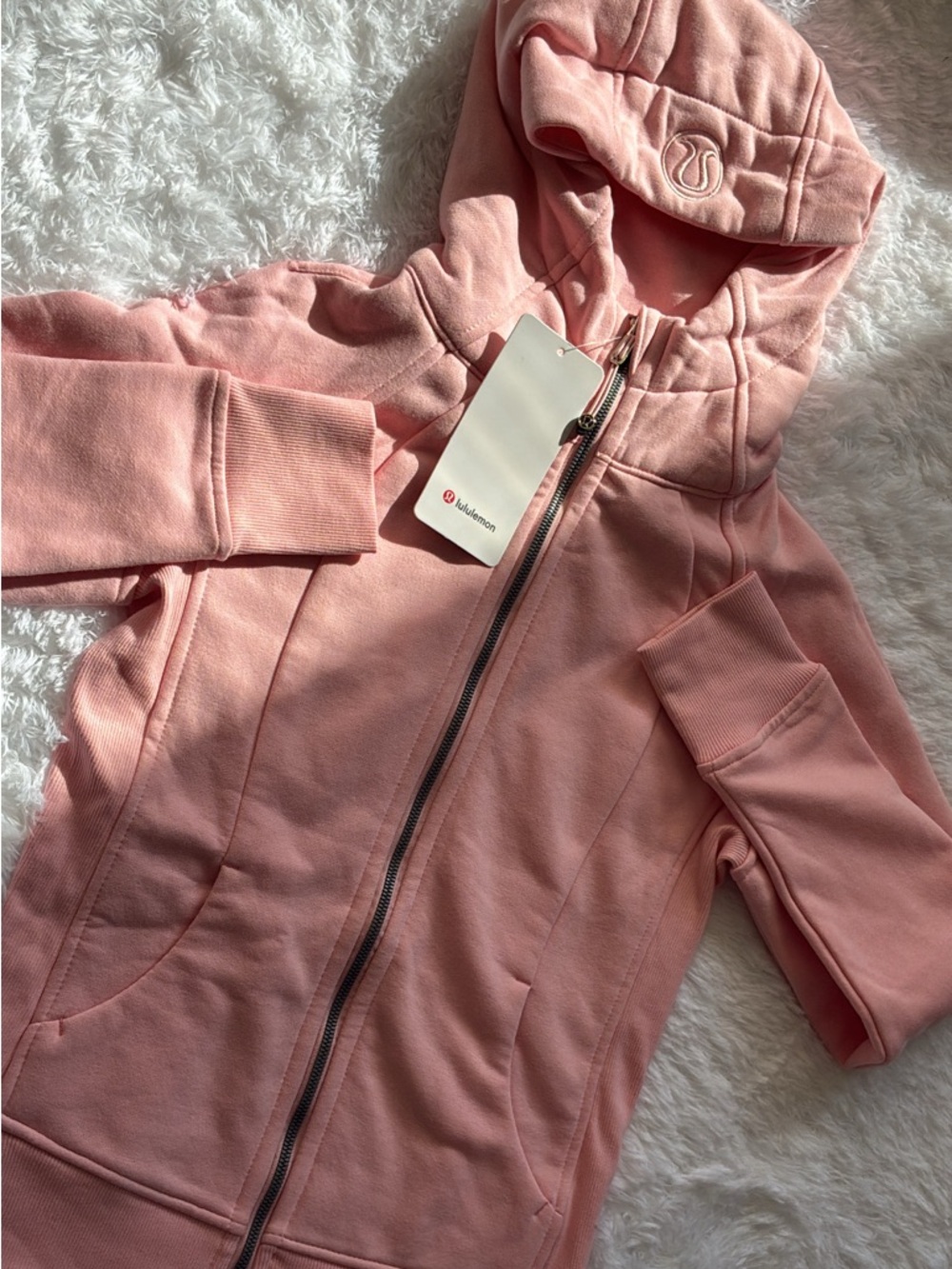 Lululemon Pink Scuba Zip Up Hoodie Size S Soft Cozy Full Zip Jacket NWT